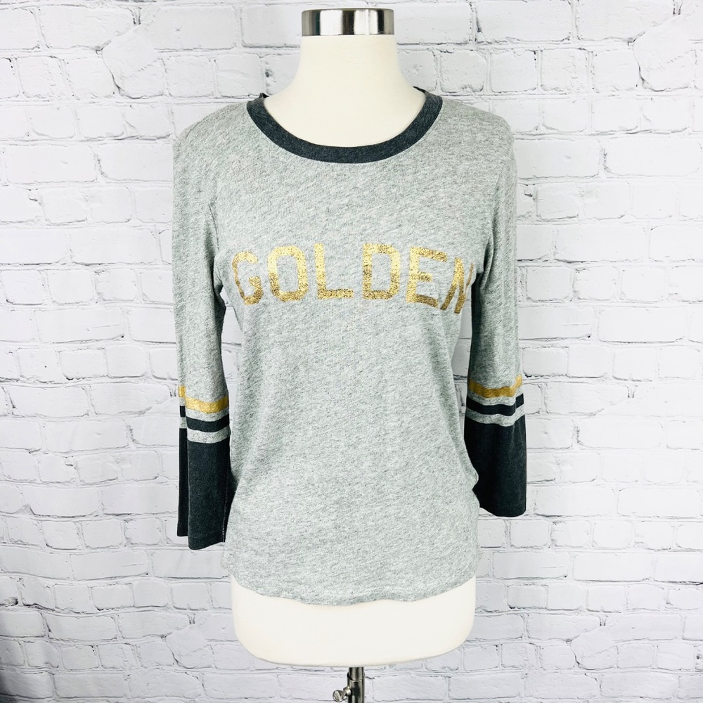 |•J. CREW•| 'GOLDEN' Soft Cotton T-Shirt 3/4 Sleeve Top